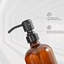 Ensemble de distributeur de savon Amber, distributeur de savon pour évier de cuisine avec pompe en acier inoxydable noir, parfait pour la décoration des accessoires de cuisine. (Ambre)