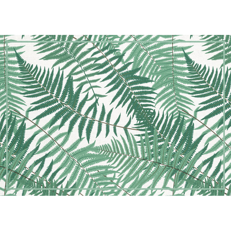 Alyster Rectangle Floral Vinyl Area Rug, Rectangle 160 x 230cm