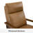 Genuine Top Grain Leather Push Back Recliner, Solid Walnut Wood Arm Mid-Century Modern High Back Manual Recliner, 3 Position Adjustable Lounge Chair for Small Space Living Room, Bedroom And Reading Nook(Set of 2)-729477507