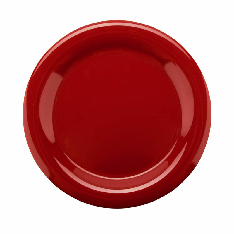 Assiette plate de qualité commerciale GET NP-10-CR, 10,5 po, canneberge (ensemble de 12)