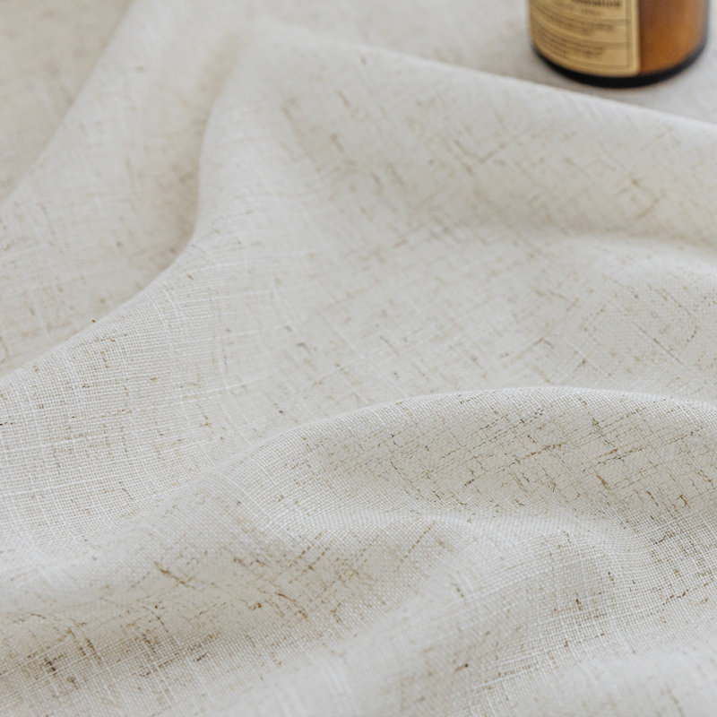 Cantonnière semi-diaphane avec passe-tringle, Naturel
