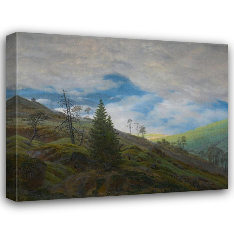 «Sunburst in the Giant Mountains» par Caspar David Frederich, impression sur toile tendue avec châssis