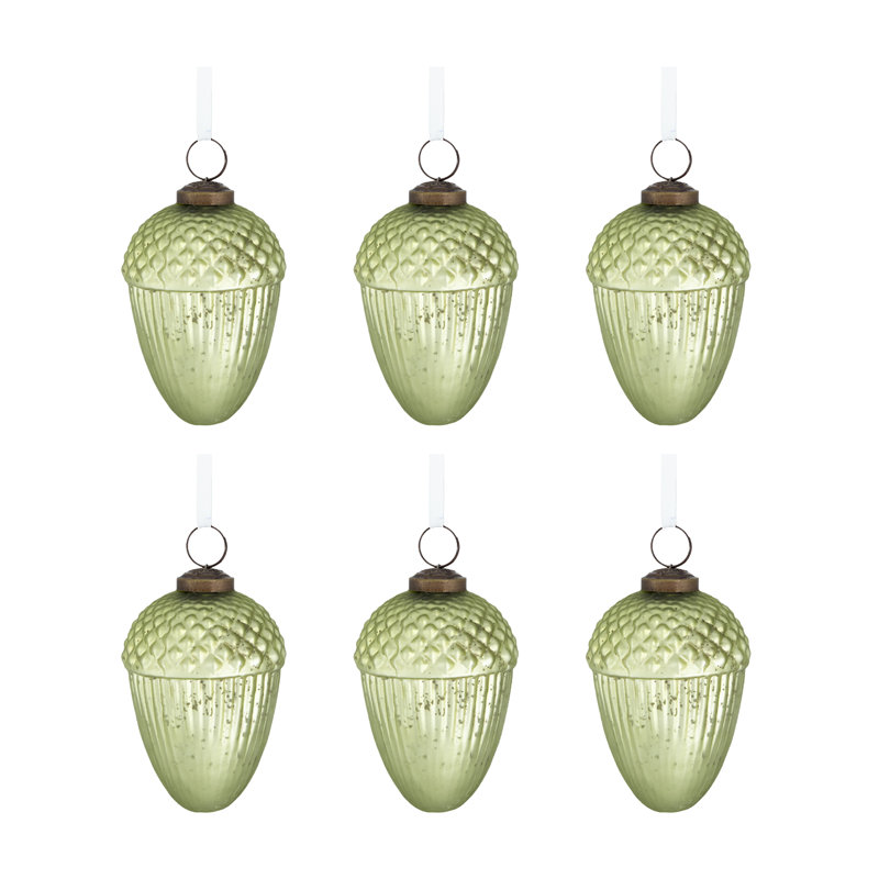 Ornement en forme de vacances (ensemble de 6), H 4,3 po x l 2,8 po x P 2,8 po