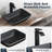 DEJIN 12'' Matte Black Glass Rectangular Bathroom Sink with Faucet