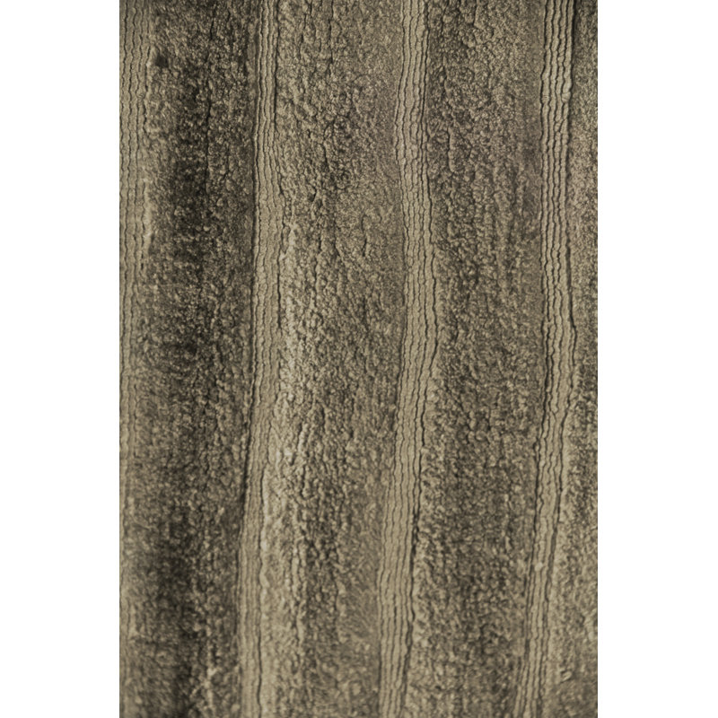 High Low Striped Area Rug in Khaki, Rectangle 12' x 15'