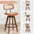 Sirine Swivel Linen Bar & Counter Stool-571734792