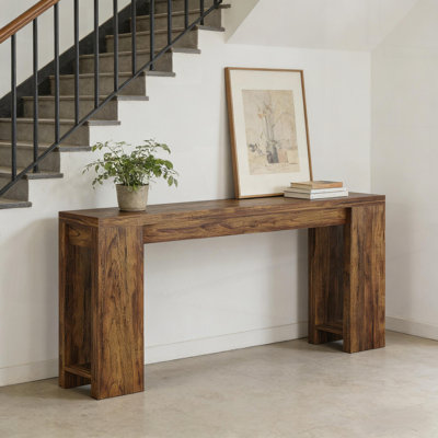 Console en bois, table d'entrée avec canapé