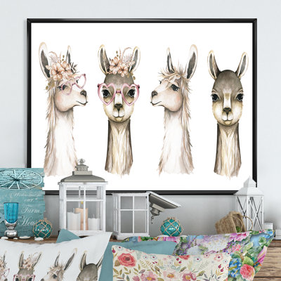 " Cute Lama Head Cartoon For Kids II "