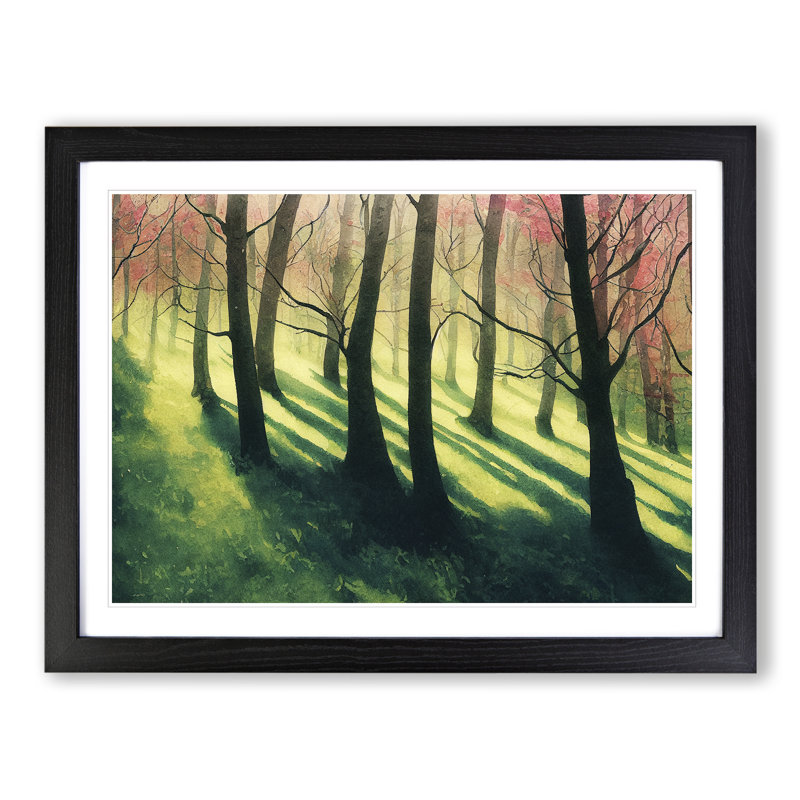 Sensational Spring Forest - Single Picture Frame Painting, Black , 46cm H x 64cm W x 2cm D