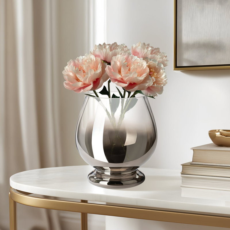 Verona 8" Ombre Mirrored Glass Vase & Candle Holder, 8 Inch