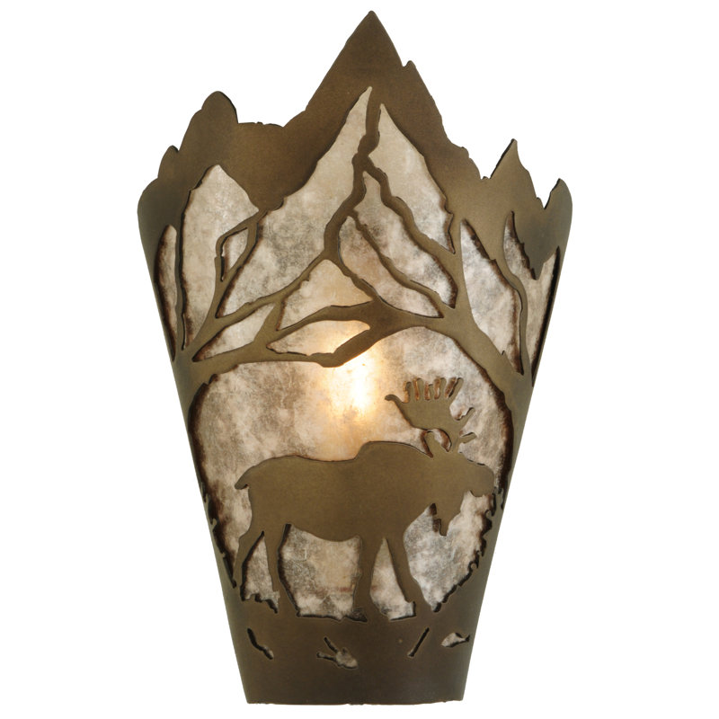 Rustic Lodge Flush Mounted Sconce
