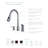 Single Handle Pull Down Kitchen Faucet with Soap/Lotion Dispenser-17114966