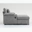 Chaise moderne surdimensionnée avec repose-pieds en tissu chenille pour le salon-1068032980