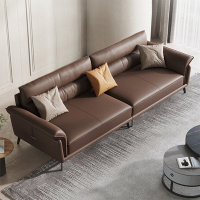 Coussin de canapé modulaire en cuir véritable Coffee