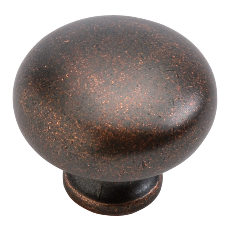 Poignée champignon 1 1/4 po Cottage, Nickel noir, H 1,25 po x l 1,25 po x P 1,02 po