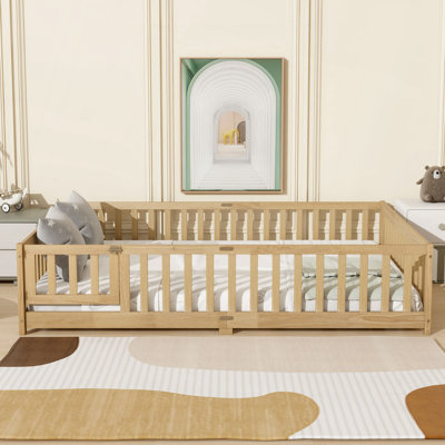 Wood Floor Bed with Fence