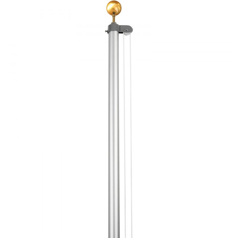 Ensemble de mât de drapeau amovible en aluminium robuste, H 240 po x l 1,92 po x P 1,92 po