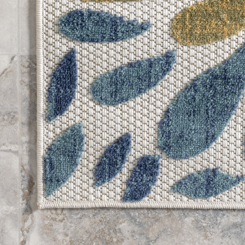 Monique Floral Indoor/Outdoor Area Rug, Rectangle 7'6" x 9'6"