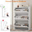 Range-chaussures, étagère à chaussures étroite avec tablette réglable, armoire de rangement autoportante en bois pour entrée, couloir, salon-1278930335