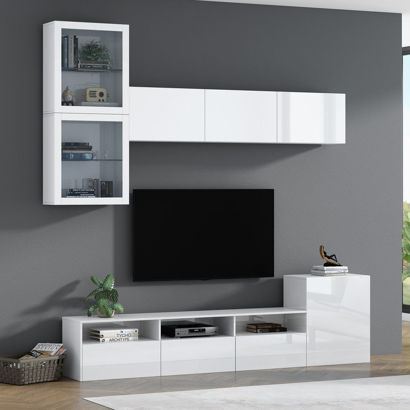 Bhure Entertainment Center for TVs up to 75", White