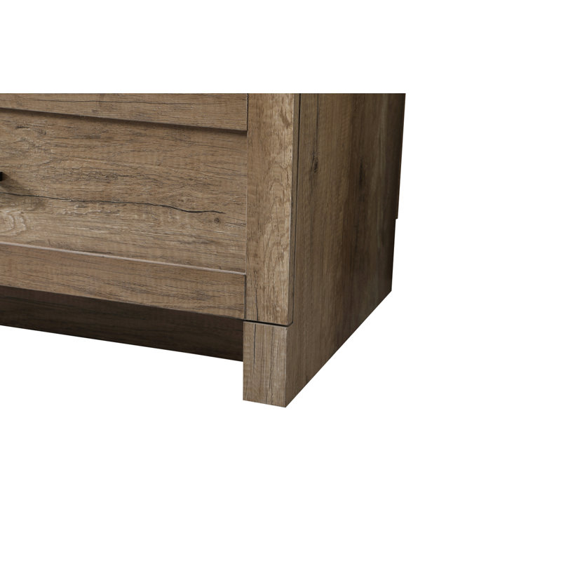 Meuble-lavabo double 84 po avec plateau en marbre d'ingénierie Soma, Chêne naturel