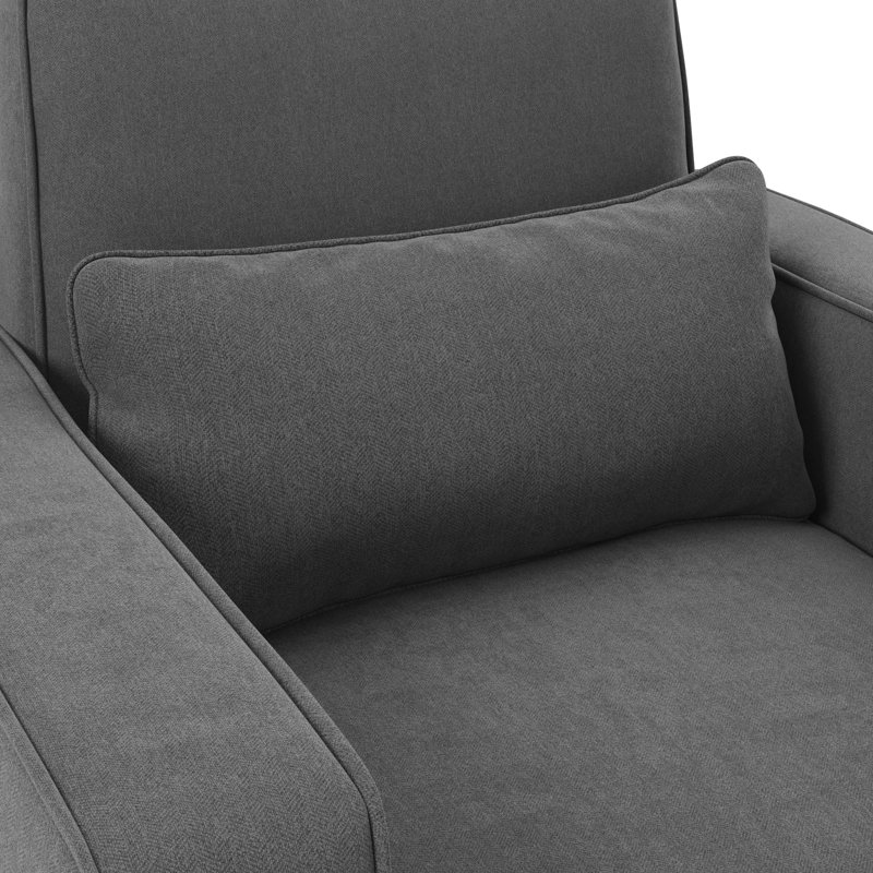 Ensemble de salon 4 pièces Litchford, Polyester gris anthracite