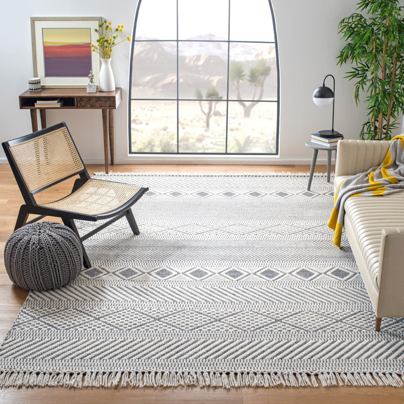 Senecal Natura Hand Woven Wool Southwestern Rug, Rectangle 8' x 10'