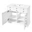 Meuble-lavabo blanc 36 po - structure en bois massif, planches, lavabo en céramique, 2 tiroirs, évier de rangement abondant, tiroirs et blanc