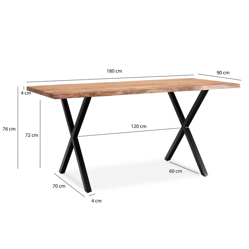 Fellows Rectangular Dining Table, 76cm H x 180cm L x 90cm W