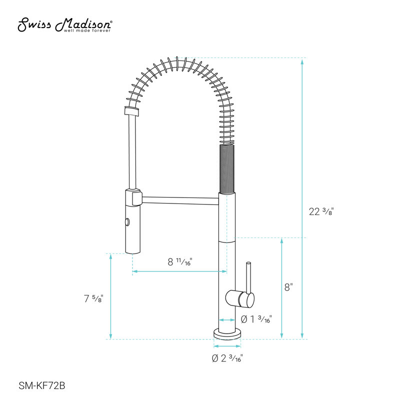 Chalet Single Handle, Pull-Down Kitchen Faucet, Matte Black