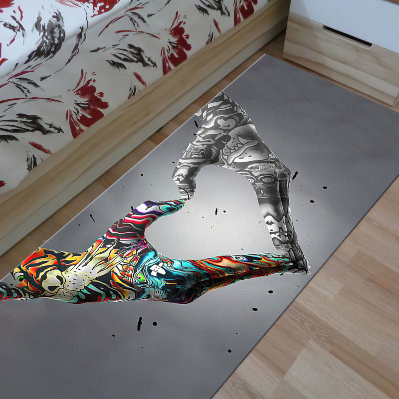 Exquisite Printed Rug with Soft Pile and Geometric Pattern for an Elegant Touch in Your Living Space, Rectangle 3'11" x 5'11"