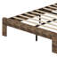Structure de lit plateforme en bois avec tête de lit à DEL avec rangement et 2 USB, grand rangement sous le lit