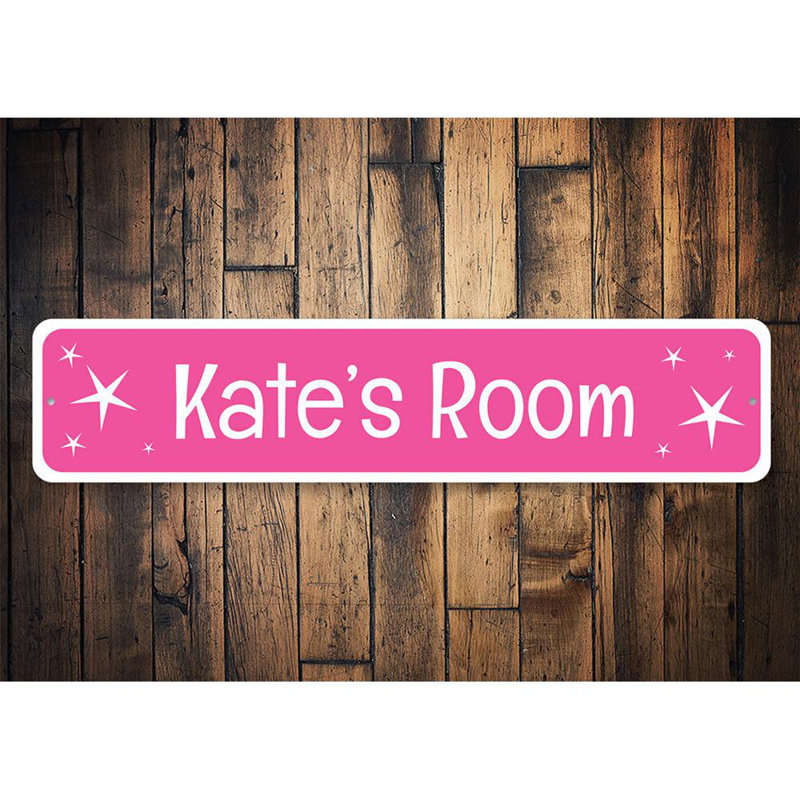 Plaque en métal rose scintillant, H 6 po x l 24 po x P 0,06 po
