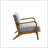 Rattan Back Accent Chair With Solid Hardwood Frame, Grey Aged Oak Finish For Rustic And Organic Appeal-1826621892