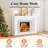 53.5" Electric Fireplace Heater Mantel Tv Stand With Remote Control, Overheat Protection Gray-183688015