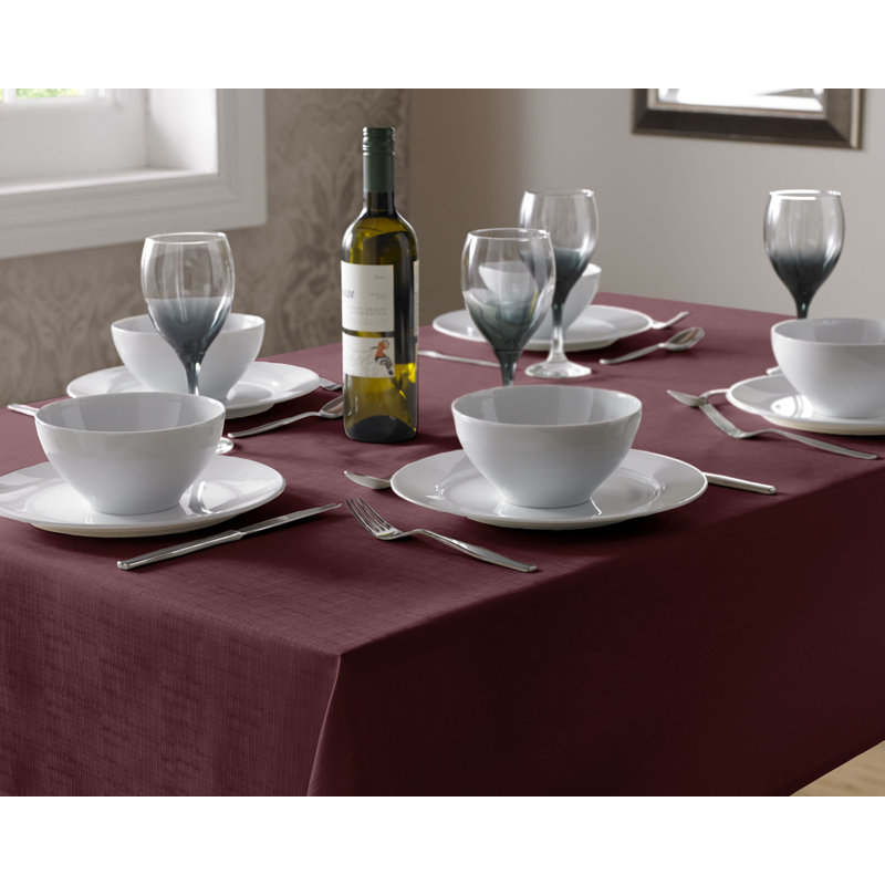 Tablecloth, 85cm W Round, Burgundy