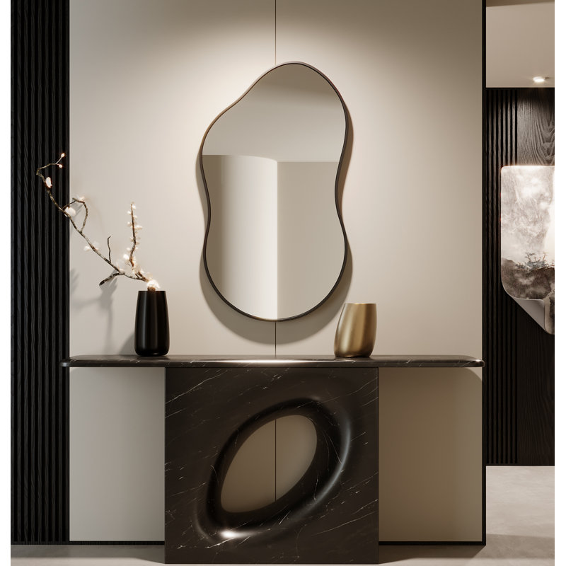 Irregular Unique Shaped Wall Mirror, Asymmetrical Mirrors, Cloud Mirror, Wavy Mirror, Morden Wavy Wall Mirror For Entryway Living Room Bedroom Bathroom