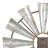 Metal Distressed Galvanized Windmill Silver Wall Decor with Rust Frame-209702643