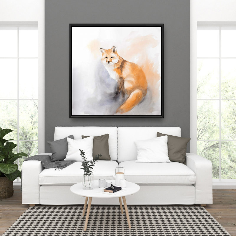 «Watercolor Fox» sur toile