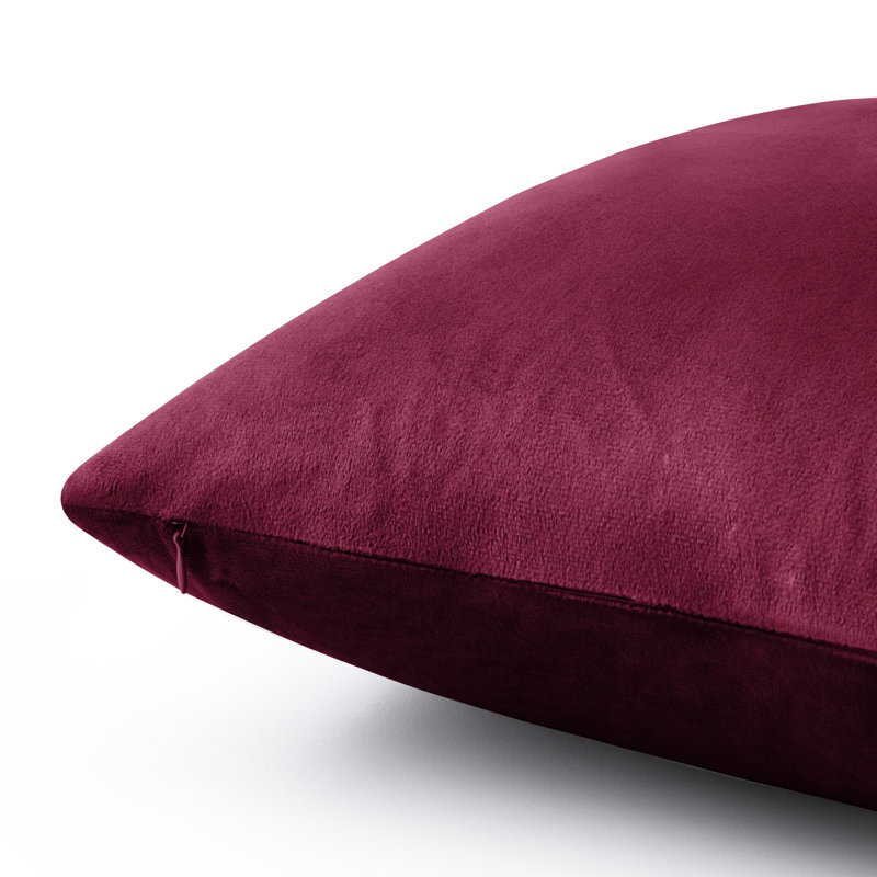 Atkison Velvet Scatter Cushion Cover (Set of 4), Burgundy