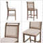 Ensemble de table de salle à manger à hauteur de comptoir en bois 3 pièces avec 2 chaises rembourrées pour petit espace, brun-128982060-128982057-128982056-128982054