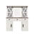 (Stool NOT Included) 43.3" Farmhouse Makeup Vanity Desk with Lighted Mirror, Vanity Table with Charging Station, Dressing Table with Sliding Barn Door Hidden Shelves & 3 Drawers & 4 Cabinets, Beige 