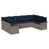 Structure grise / coussin bleu marine est en rupture de stock