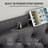 Modern Queen Bed Frame with Headboard, Upholstered Wingback Platform Bed With LED Lights, Charging Port, Fabric Floating Bed With Storage