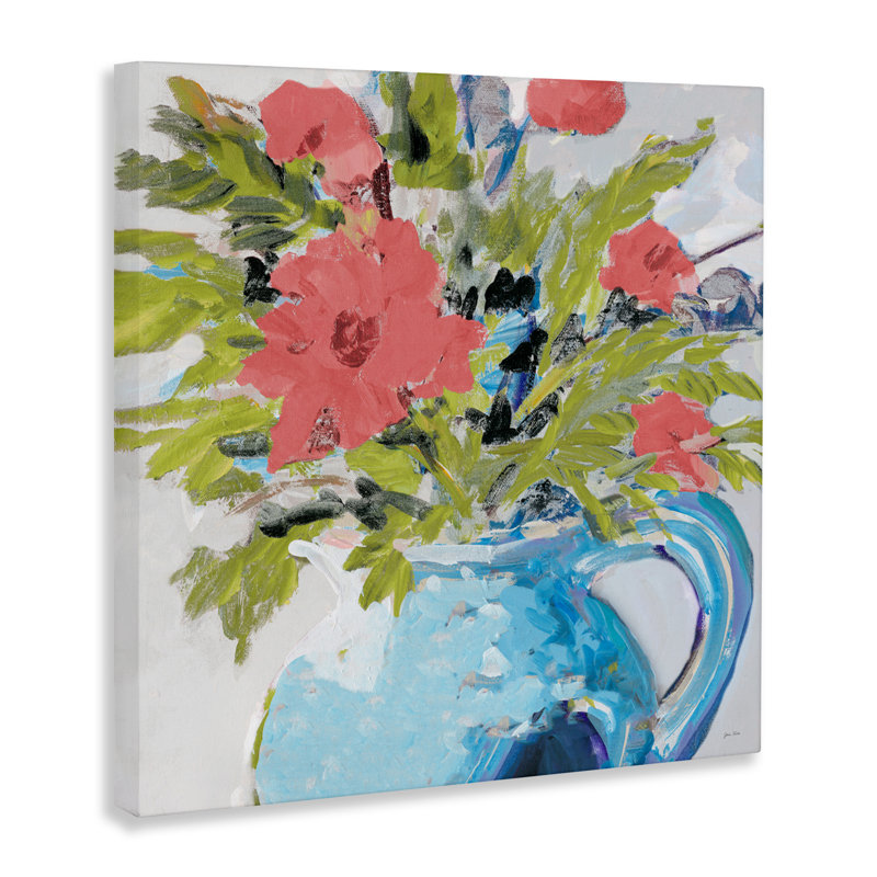 «Daisies in Blue Vase Canvas», conception de Jane Slivka, H 30 po x l 30 po