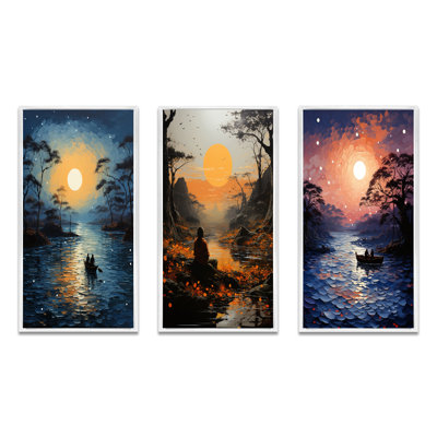 " Hinduisim Sacred River " 3 - Pieces