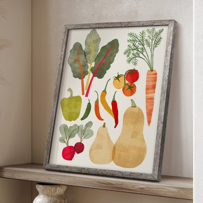 Garden Offering II Framed Print - Solid Wood, 21" H x 17" W