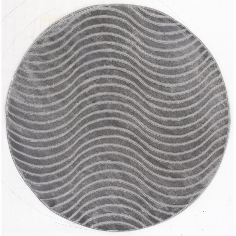 Saylor 134 Performance Abstract Rug, Round 6'3"