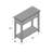 Narrow Solid Wood Side Table with Shelf-1137227800