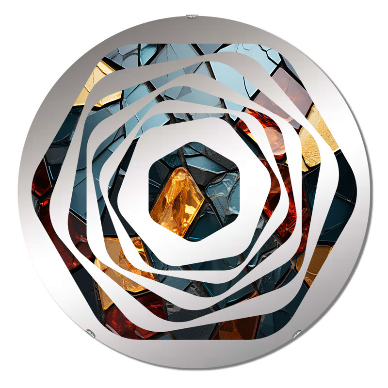 Hyardsite - Miroir décoratif Amorphe, 23,6 po x 23,6 po